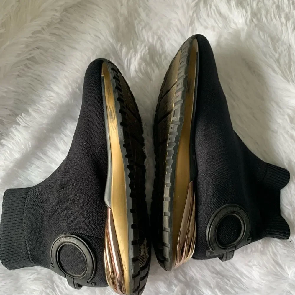 FERRAGAMO BLACK SNEAKERS